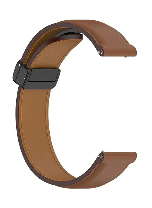 Perfii Genuine Cow Leather Watch Strap for Fossil Gen 5 Julianna/Gen 5 Garrett 22mm, Brown