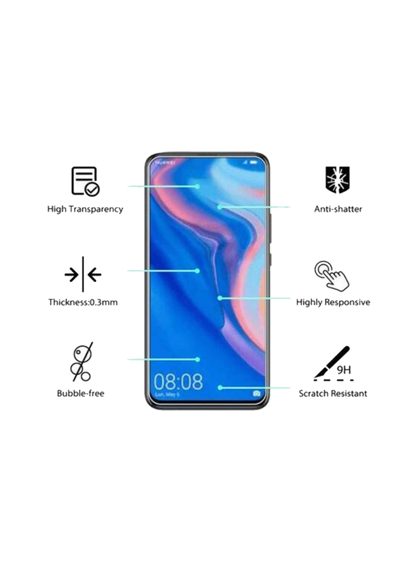 Huawei Y9 Prime 2019 5D Tempered Glass Screen Protector, 2 Pieces, Clear