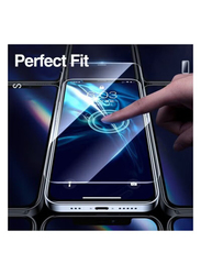 Samsung Galaxy A72 Hd Plus Tempered Glass Screen Protector with Frame Anti Shock, Black/Clear