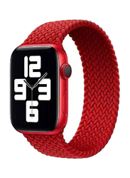 Braided Solo Loop Watch Band for Apple Watch Series 7 41mm, Red