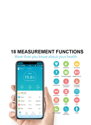 Multi-Functional Body Fat Scales Home Use Intelligent BT Electronic Weight Scale, White
