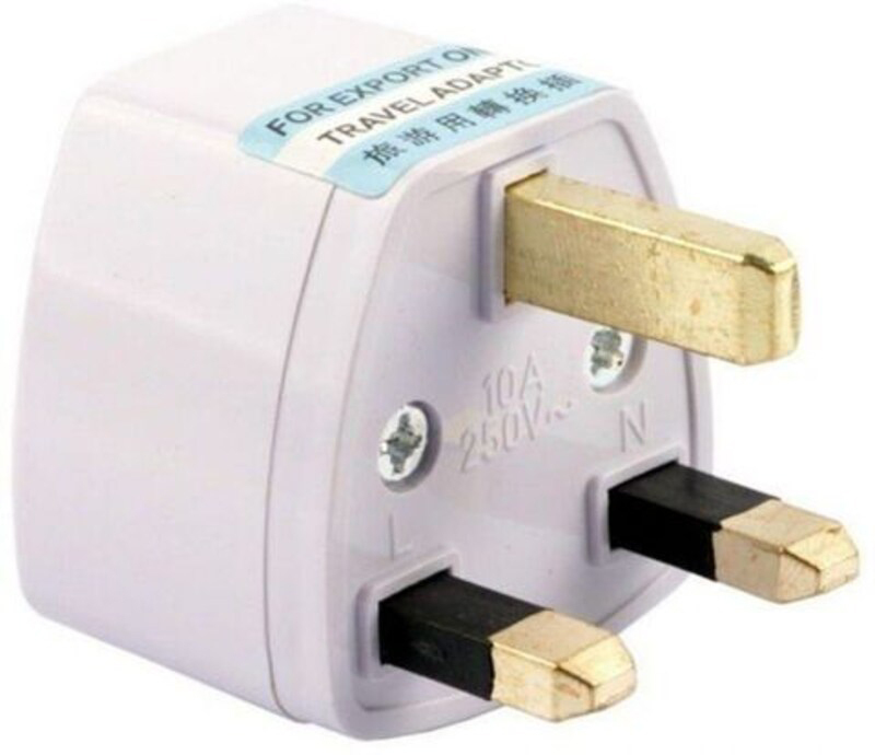 Travel Power Plug Adapter, White