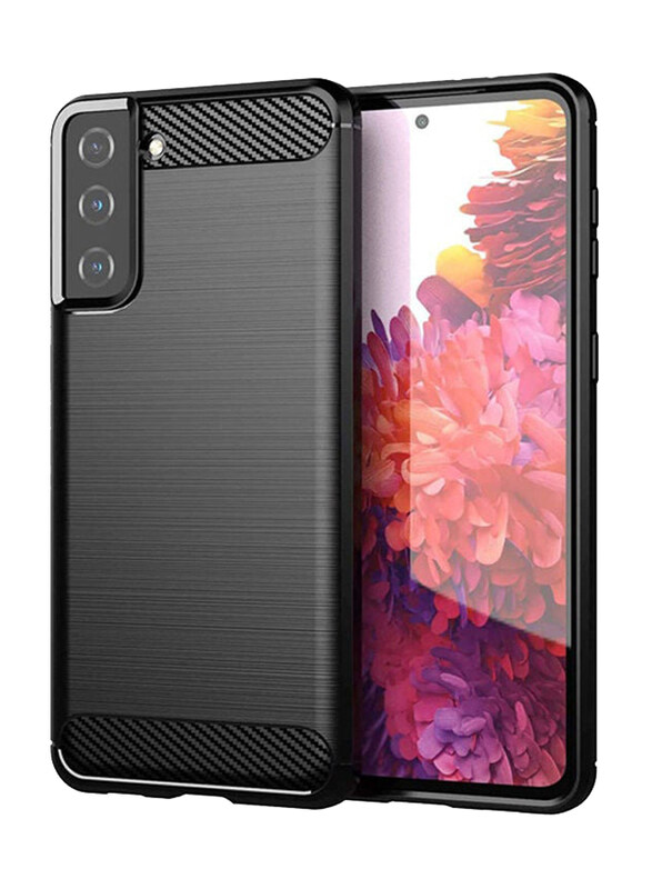 

Generic Samsung Galaxy S21+ 5G Wtech Brushed Mobile Phone Back Case Cover, Black