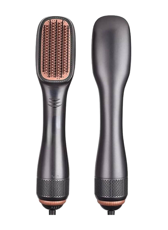 3-in-1 Brush Salon Professional Hair Dryer Styler, Black/Brown