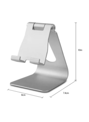 Universal Desktop Stand for Mobile & Tablet Phone, Silver