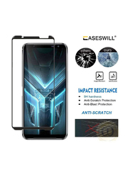 Asus Rog Phone 5s Pro Full Coverage Anti-Scratch Tempered Glass Screen Protector, Clear/Black