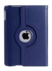 Apple iPad 10.2/10.5 Inch Leather 360 Degree Rotating Stand Folio Tablet Case Cover, Blue