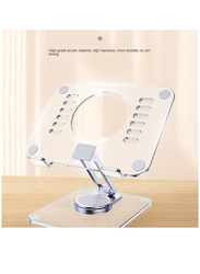 Multi-Angles Adjustable and Foldable Tablet Stand for Desk, Clear