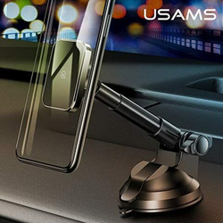 USAMS 360 Rotation Telescopic Magnetic Phone Car Mount Stand, US-ZJ055, Black