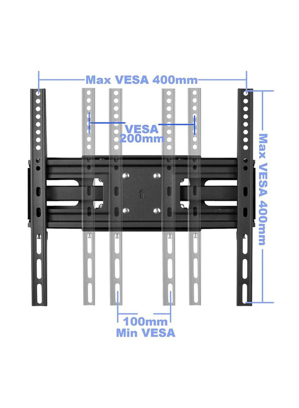 Rabos TV Wall Mount Bracket for 32-75 Inch LED LCD OLED UHD Plasma Screens, Black