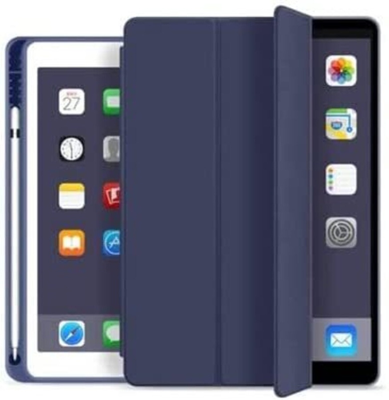 Aclix Apple iPad 10.2-inch 9th/8th/7th Gen 2021/2020/2019 Slim Stand Hard Shell Protective Smart Tablet Flip Case Cover, Dark Blue