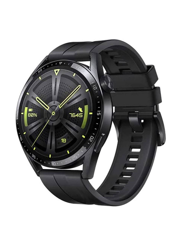46mm Full Touch Round Smartwatch, Heart Rate Monitor, Bluetooth Call, Black