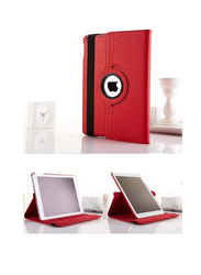 Apple iPad 9.7-inch Leather 360 Degree Rotating Stand Folio Mobile Phone Case Cover, Red