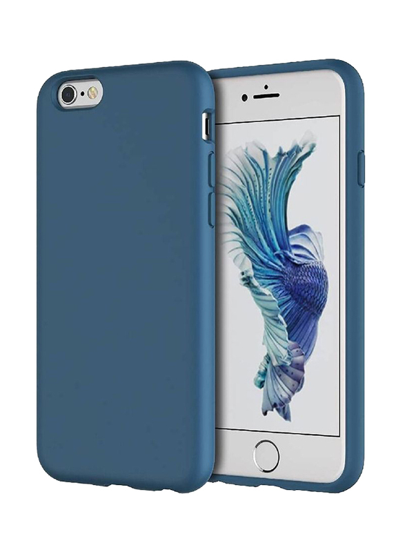 Apple iPhone 6S Protective Microfiber Lining Silicone Mobile Phone Case Cover, Blue