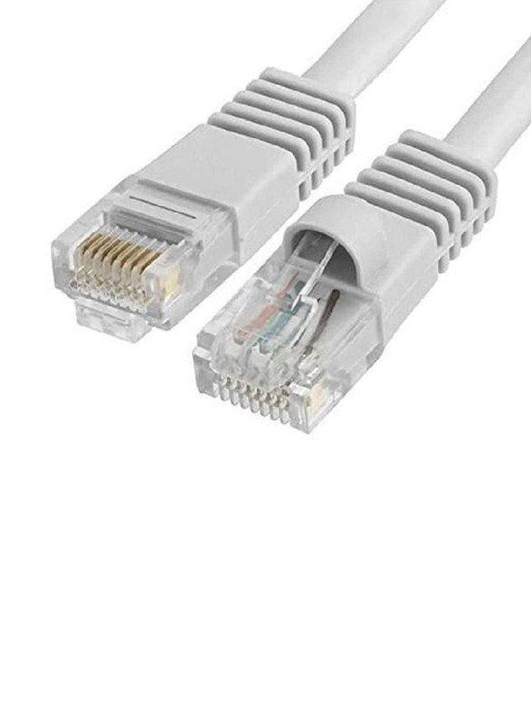 5-Meters Cat 6 Gigabit Ethernet Patch Heavy Duty Internet Cable, High-Speed Gigabit Ethernet Adapter to Ethernet for Networking Devices, White