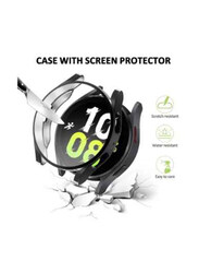 Zoomee Protective Ultra Thin Soft TPU Shockproof Case Cover for Samsung Galaxy Watch 4 44mm, Black