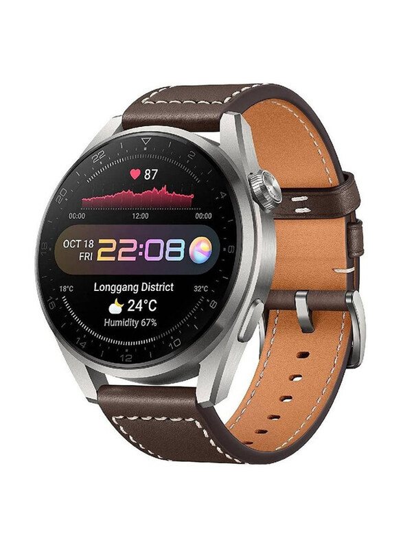 Replacement Leather Strap for Huawei Watch 3/Huawei Watch 3 Pro, Brown