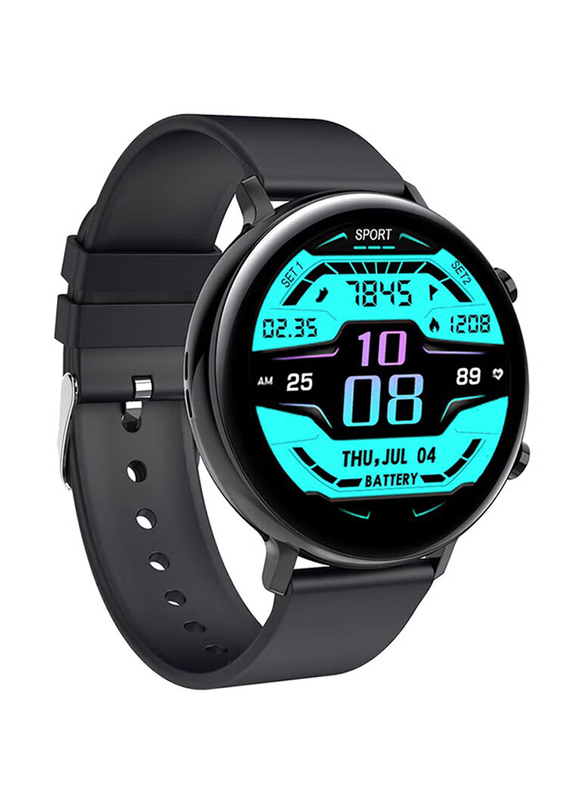 1.28-inch IPS Smartwatch with Heart Rate Monitoring, J4514B-KM, Black