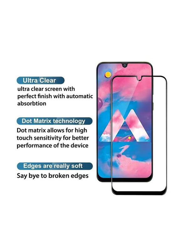 Samsung Galaxy A10 Tempered Glass Screen Protector, Clear/Black