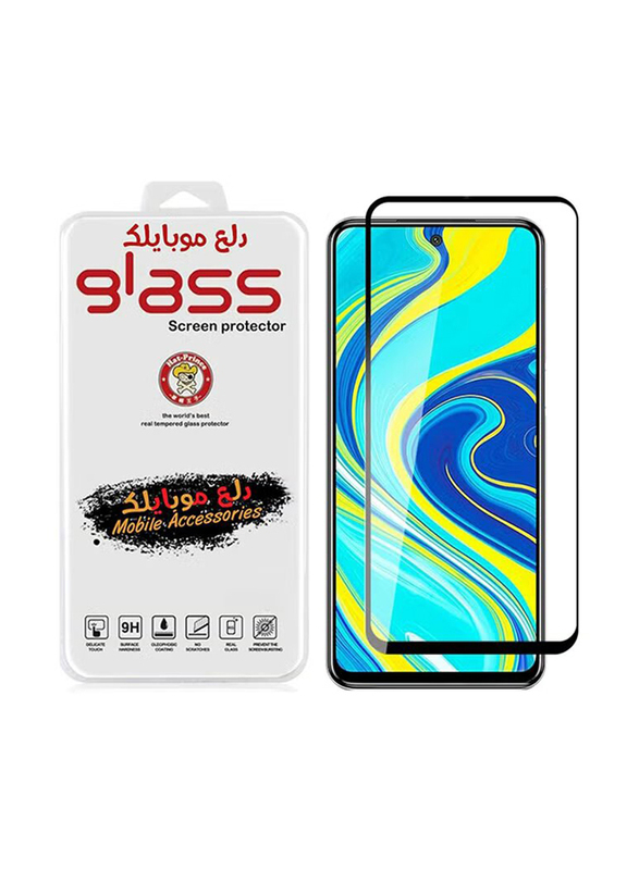 Xiaomi Redmi Note 9 Pro/Note 9S/Note 9 Pro Max Full Tempered Glass Screen Protector, Clear/Black