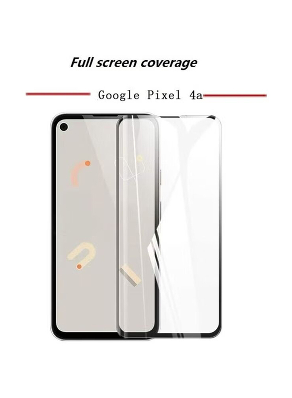 Google Pixel 4a Full Coverage Tempered Glass Screen Protector, Clear