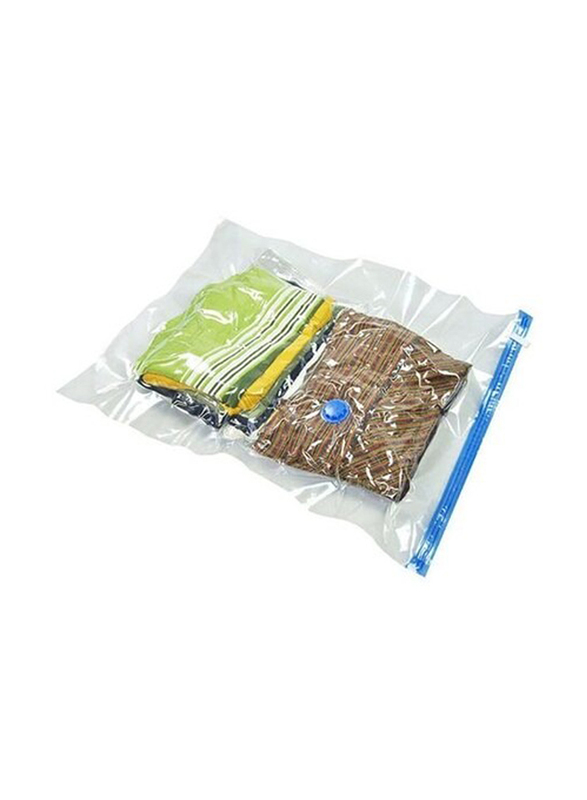 Vacuum Seal Storage Bag, Clear/Blue