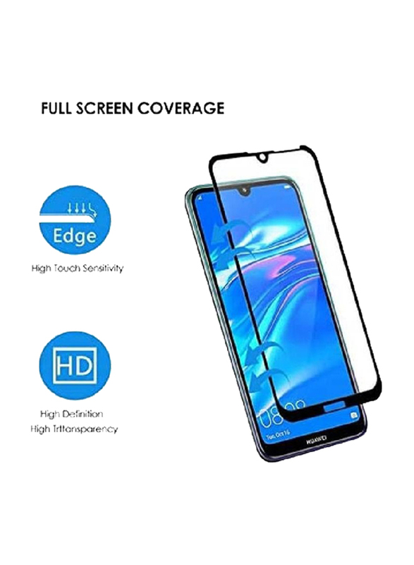 Huawei Y7 2019 Tempered Glass Full Screen Protector, Clear