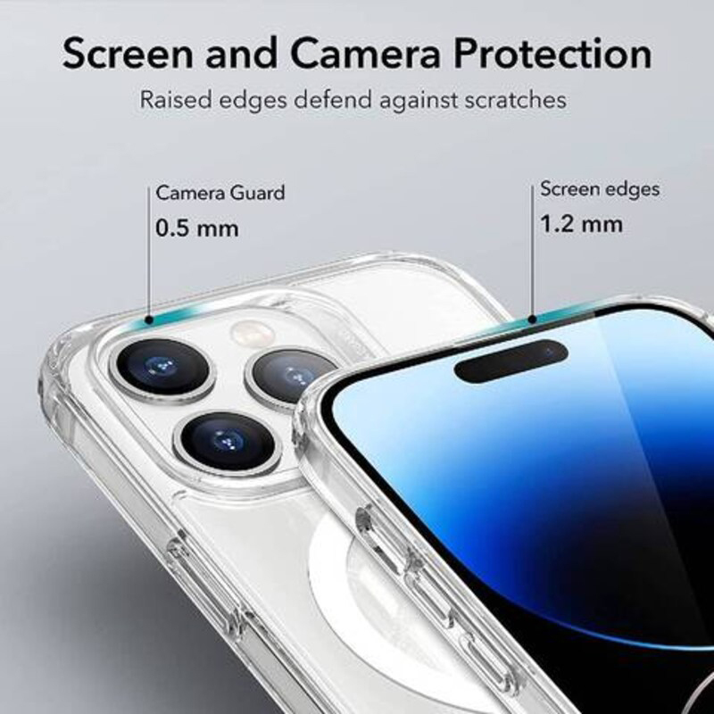 Apple iPhone 14 Pro Max Protective Shockproof Military-Grade Protection Scratch-Resistant MagSafe Mobile Phone Case Cover, Clear