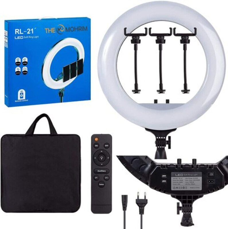 

The Mohrim Rl-21 LED Ring Light for Universal Mobile Phones, White/Black