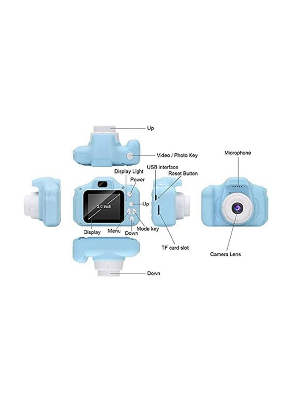 Digital Video Mini Rechargeable Camera, 8MP, Blue