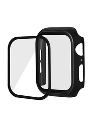 Ultra-Thin Hard Case Cover with Screen Protector for Apple Watch Series 5/4, Black/Clear