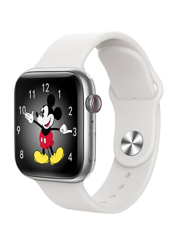 

Generic 1.54-inch Water Resistant Smartwatch, White/Silver