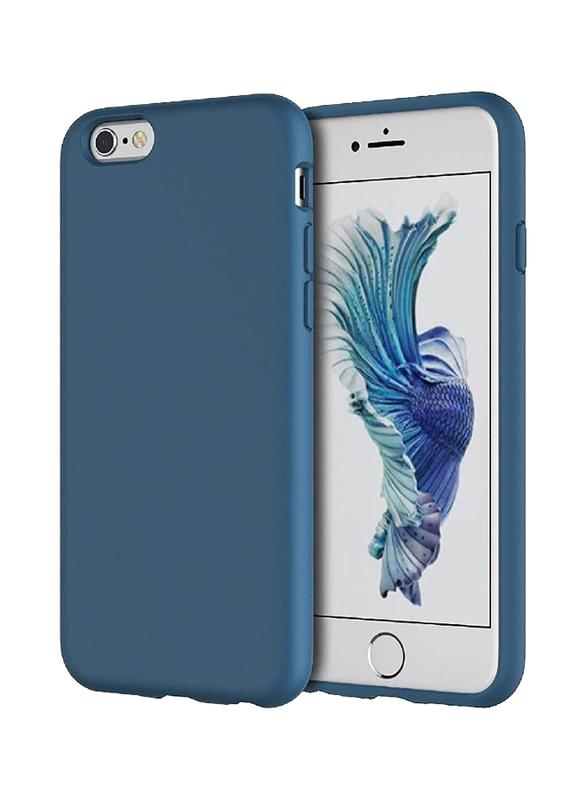 Apple iPhone 6/6s Microfiber Lining Silicone Protective Mobile Phone Case Cover, Blue