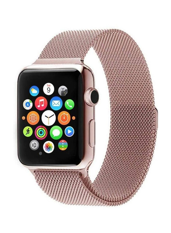 Replacement Milanese Loop Strap for Apple iWatch Series Band 41mm, Rose Gold