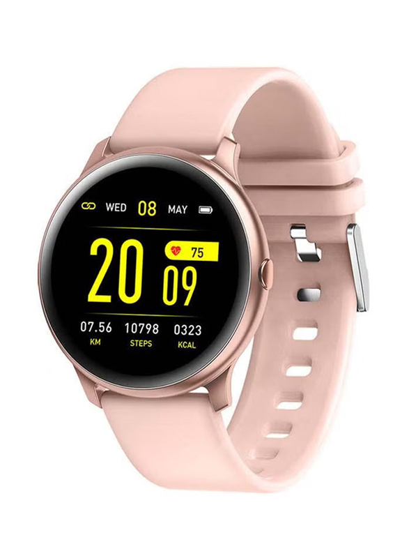 Wownect Fitness Tracker With Body Temperature Smart Watch, Pink