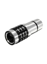 Android and iPhone Aluminium Cellphone 12X Zoom Telescope Camera Lens, Silver