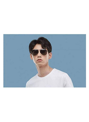 Full-Rim Aviator Black Sunglasses Unisex, Black Lens