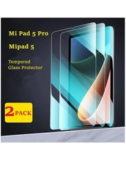 Hyx Xiaomi Mi Pad 5/Xiaomi Pad 5 Pro 9H Hardness Scratch Resistant Tempered Glass Screen Protector, 2 Piece, Clear