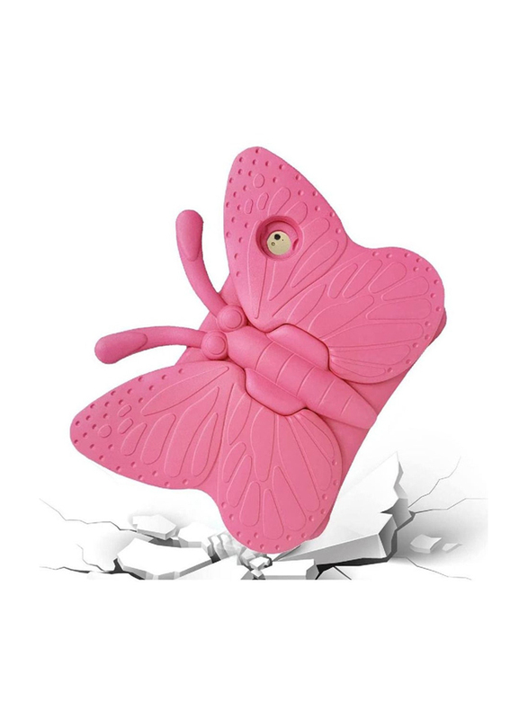 Apple iPad Air 9.7-inch Kids EVA Butterfly Stand Light Weight Tablet Case Cover, Rose Pink