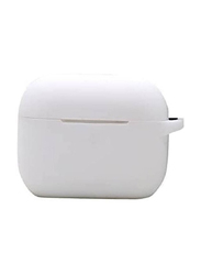 Protective Skin Case Cover with Keychain and Lock for Apple AirPods 3, White