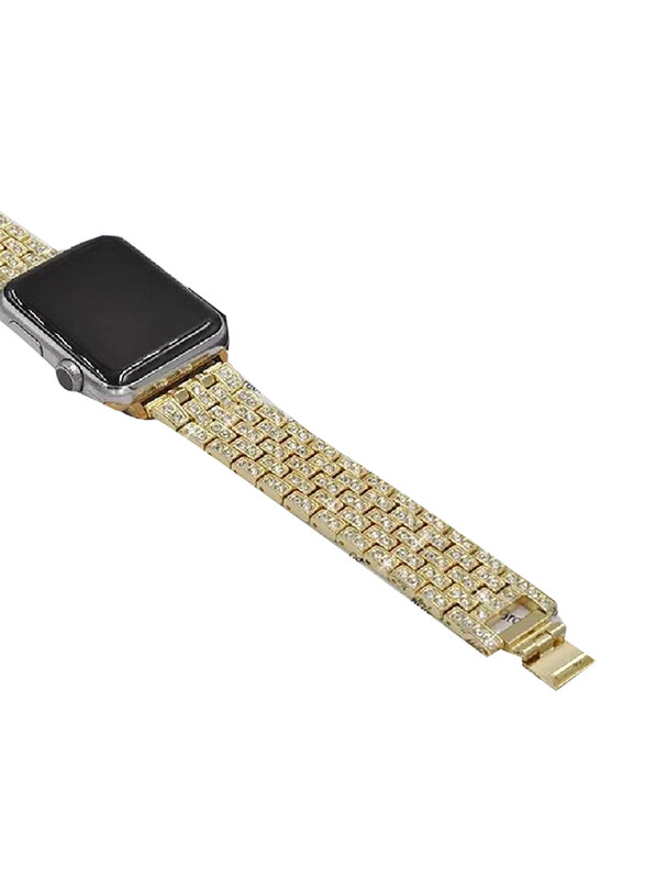 

Generic Stylish Replacement Band for Apple Watch 38mm/40mm/41mm, Gold