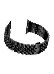 Replacement Stainless Steel Magnetic Metal Strap for Apple Series 8/7/6/5/4/SE 45mm 44mm 42mm l Ultra Watch 49mm, Black