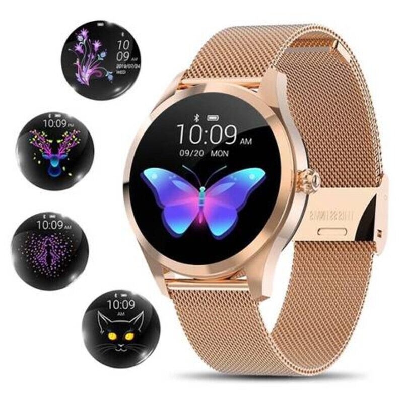 Round Full Touch Screen Bluetooth Smartwatch, Gold