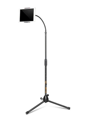 The Mohrim Adjustable Phone Tripod Floor Stand with Flexible Gooseneck, Black