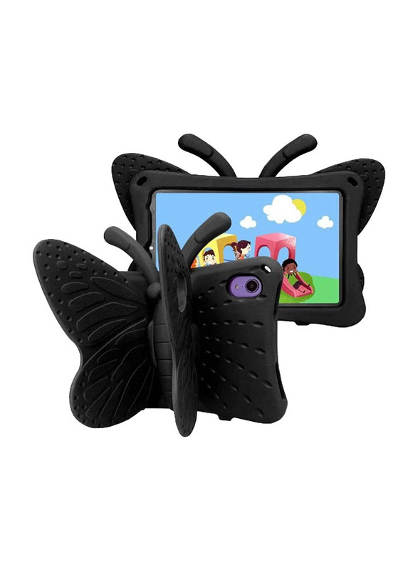 Apple iPad Mini 6 Kids EVA Butterfly Stand Soft Tablet Phone Back Case Cover, Black