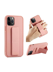 Apple iPhone 12 Pro Max Protective Magnetic Stand & Holder Premium Silicone Mobile Phone Case Cover, Pink