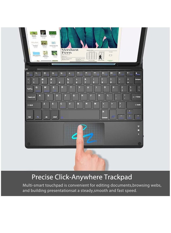 Dux Ducis Wireless Bluetooth Ultra Slim English Keyboard Case Cover for Samsung Galaxy Tab S9 Ultra 14.6 inch 2023, Black