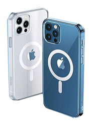 Apple iPhone 12 Silicone Mobile Phone Case Cover with Magsafe Magnetic Charging, Transparent/Clear