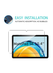 Hyx Huawei MatePad SE 10.4-inch 9H Hardness HD Clear Cover Anti-Scratch Bubble-Free High-Definition Easy-Installation Tempered Glass Tablet Screen Protector, 2 Pieces, Clear