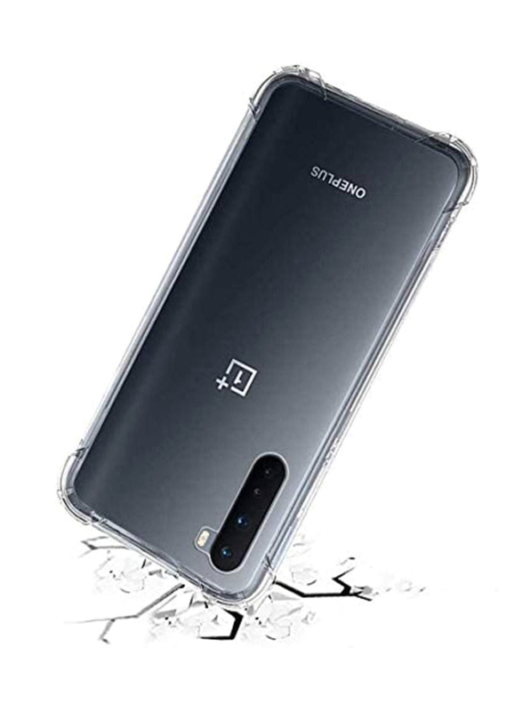 OnePlus Nord Transparent Reinforced Corners TPU Shock-Absorption Mobile Phone Case Cover, Clear